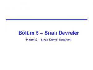 Blm 5 Sral Devreler Ksm 2 Sral Devre