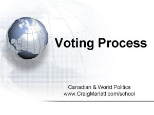 Voting Process Canadian World Politics www Craig Marlatt