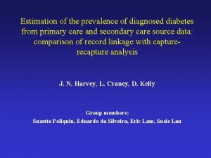 Estimation of the prevalence of diagnosed diabetes from