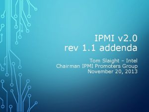 IPMI v 2 0 rev 1 1 addenda