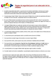 Reglas de seguridad para el uso adecuado de