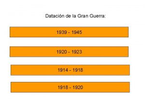 Datacin de la Gran Guerra 1939 1945 1920