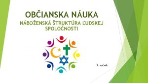 OBIANSKA NUKA NBOENSK TRUKTRA UDSKEJ SPOLONOSTI 7 ronk