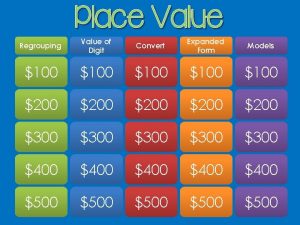 Place Value Regrouping Value of Digit Convert Expanded