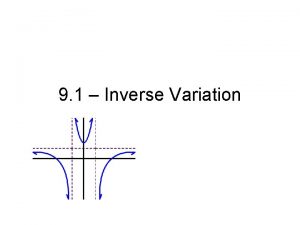 9 1 Inverse Variation VARIATION Direct Direct Variation 9 1 Inverse Variation VARIATION Direct Direct Variation
