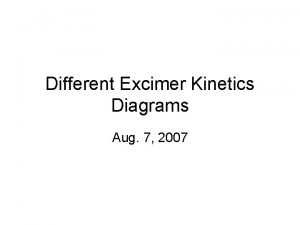 Different Excimer Kinetics Diagrams Aug 7 2007 M
