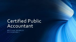 Certified Public Accountant BRITTA NY BRU MLE Y