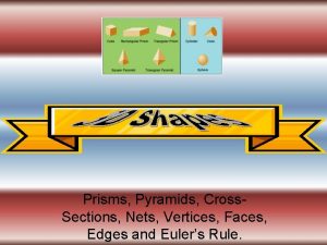 Prisms Pyramids Cross Sections Nets Vertices Faces Edges