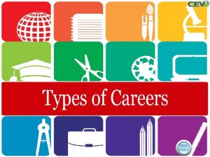 1 Types of Careers Include bluecollar careers relate