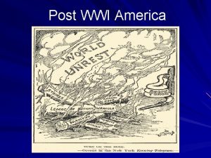 Post WWI America America is tired Finished the