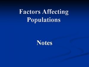 Factors Affecting Populations Notes Natural Hazards Vocabulary Natural