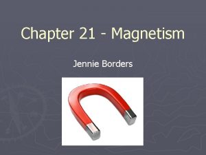 Chapter 21 Magnetism Jennie Borders WarmUp Jan 15