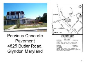 Pervious Concrete Pavement 4825 Butler Road Glyndon Maryland