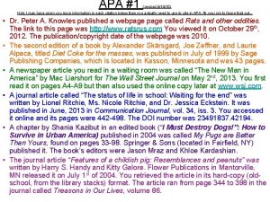 APA 1 revised 81815 Hint I may have APA 1 revised 81815 Hint I may have