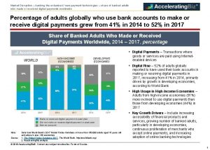 Market Disruption banking the unbanked new payment technologies