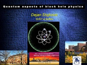 Quantum aspects of black hole physics Dejan Stojkovic