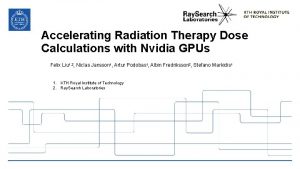Accelerating Radiation Therapy Dose Calculations with Nvidia GPUs