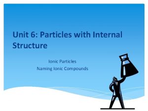 Unit 6 Particles with Internal Structure Ionic Particles