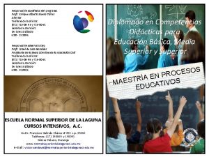 Responsable acadmico del programa Profr Enrique Alberto Rivera