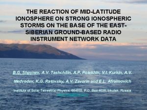 THE REACTION OF MIDLATITUDE IONOSPHERE ON STRONG IONOSPHERIC