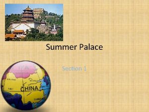 Summer Palace Section 1 Summer Palace pavilion A