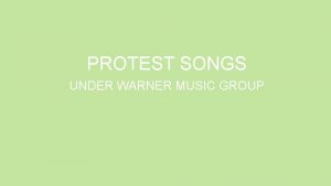 PROTEST SONGS UNDER WARNER MUSIC GROUP BEBE REXHA