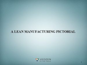 A LEAN MANUFACTURING PICTORIAL 1 Lean Manufacturing Defined A LEAN MANUFACTURING PICTORIAL 1 Lean Manufacturing Defined