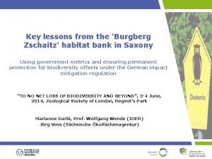 Key lessons from the Burgberg Zschaitz habitat bank