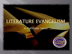 Personal evangelism pathfinder honor