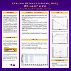 Xoft Routine Per Article Manufacturing Testing of the