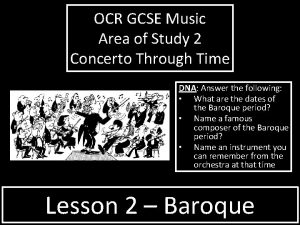 OCR GCSE Music Area of Study 2 Concerto