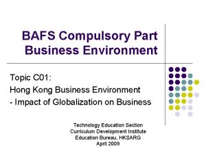 BAFS Compulsory Part Business Environment Topic C 01