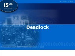 Deadlock Synchronization Deadlock Deadlock Mutual Exclusion Circular Waiting
