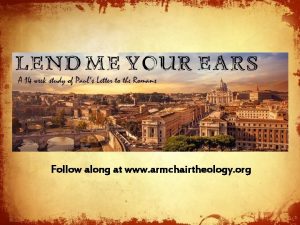 Follow along at www armchairtheology org Pagans need