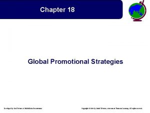 Chapter 18 Global Promotional Strategies Developed by Cool