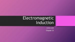 Electromagnetic Induction 325 329 Chapter 25 Words to