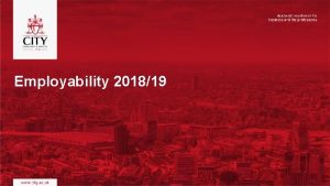 Employability 201819 Employability Priorities 201819 MicroPlacements Project continuation