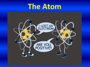 The Atom The Atom An atom consists of