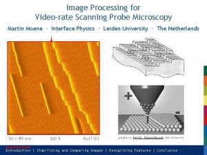 Image Processing for Videorate Scanning Probe Microscopy Martin