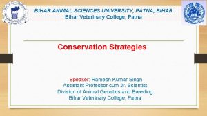 BIHAR ANIMAL SCIENCES UNIVERSITY PATNA BIHAR Bihar Veterinary