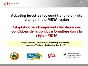 Adapting forest policy conditions to climate change in