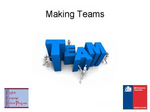Making Teams Forming Teams 1 You will receive