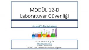 MODL 12 D Laboratuvar Gvenlii Kimyasal Ve Biyolojik