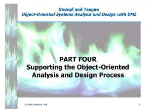 Stumpf and Teague ObjectOriented Systems Analysis and Design