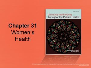 Chapter 31 Womens Health Womens Health Proportion of