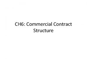 CH 6 Commercial Contract Structure English for International