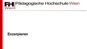 Exzerpieren Was ist ein Exzerpt und wozu erstellt Exzerpieren Was ist ein Exzerpt und wozu erstellt