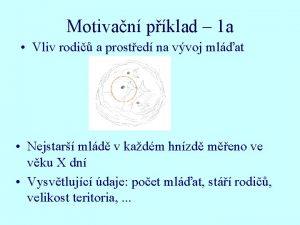 Motivan pklad 1 a Vliv rodi a prosted