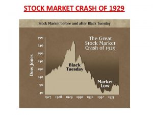 STOCK MARKET CRASH OF 1929 THE GREAT DEPRESSION
