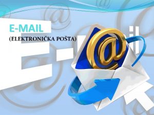 EMAIL ELEKTRONIKA POTA Opi pojam email Elektronika pota